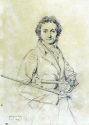 Портрет Никколо Паганини от его современника Жана Огюста Доминика Энгра.